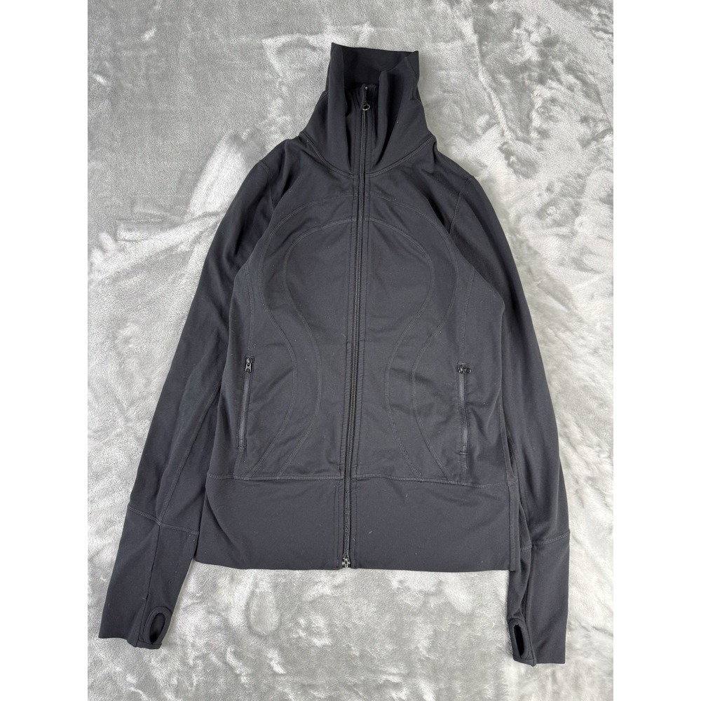 Lululemon Scuba Jacket Womens Small Black Athleisure Full Zip Turtle Neck Sz S